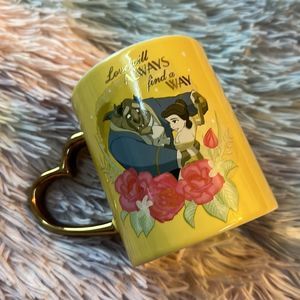 Disney Beauty & the Beast “Love Will Always Find The Way” Cup with Heart Handle